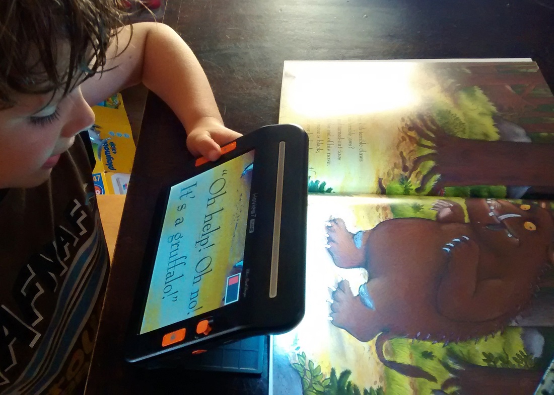 A child using a screen reader