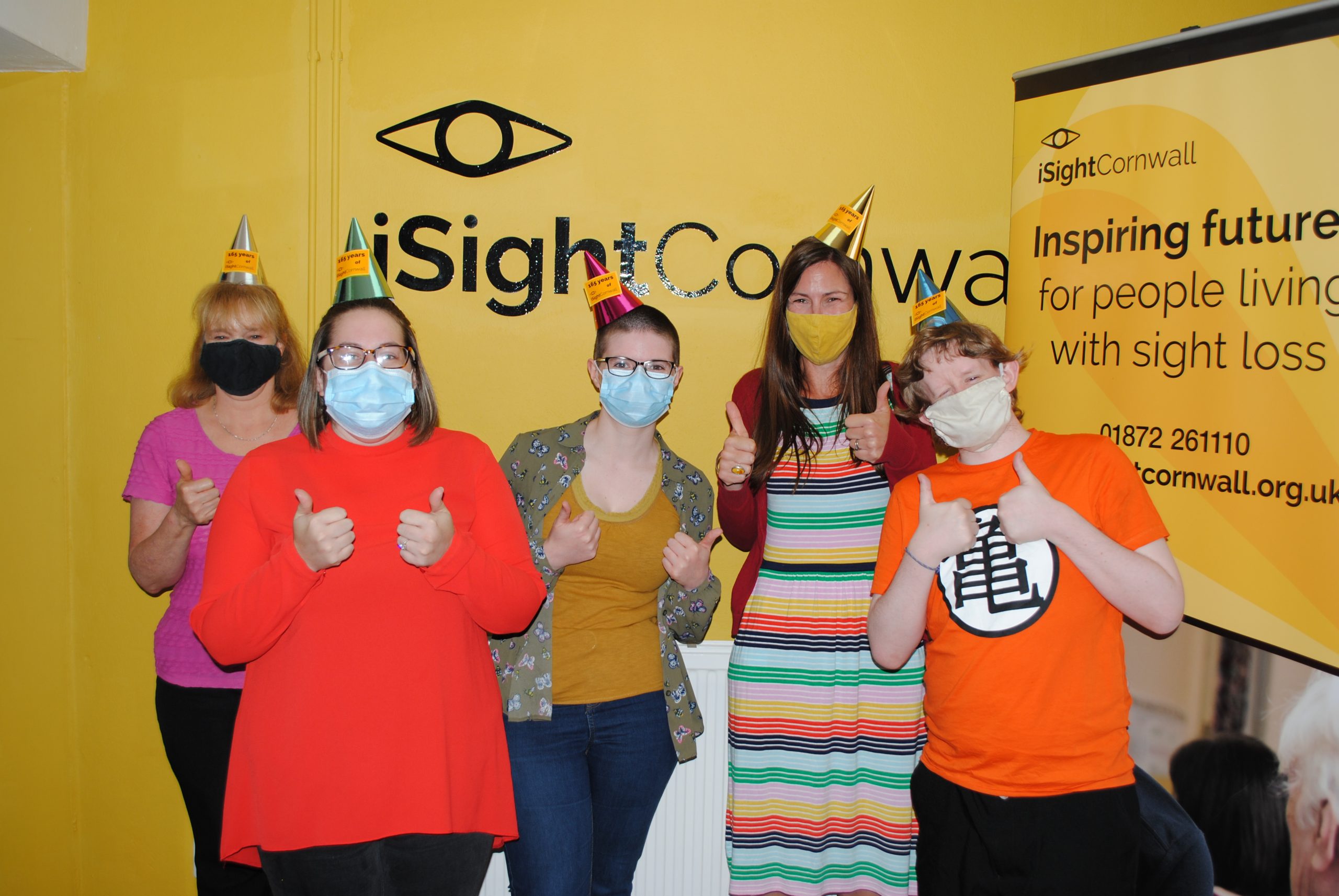 iSightCornwall staff mark the milestone by wearing bright clothes