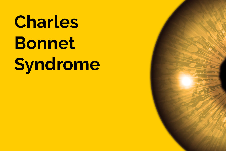 The words 'Charles Donnet Syndrome' are displayed in large letters. Half of an eyeball is also displayed against a yellow background.