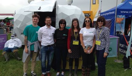 Staff from iSightCornwall, SpecSavers and RNIB at the Royal Cornwall Show