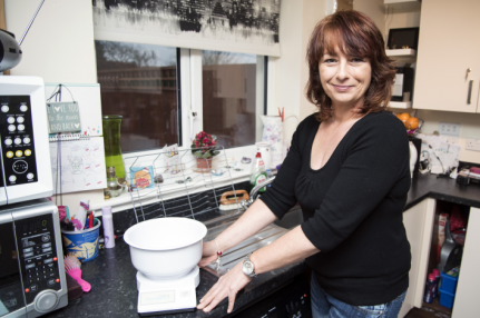 Tracy from Camelford received talking kitchen equipment through our Inspiring Futures Fund.