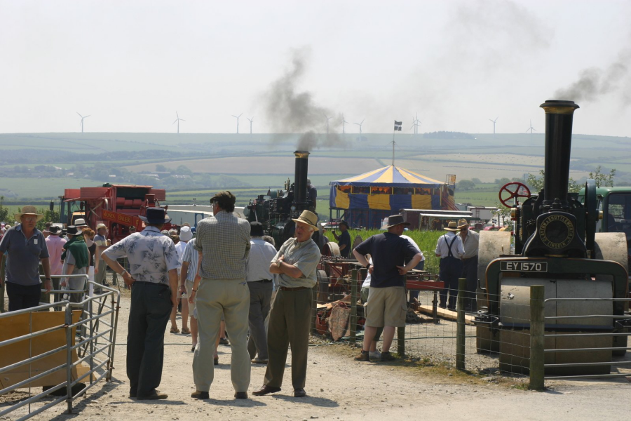 A steam engine rally at the Royal Cornwall Showground.