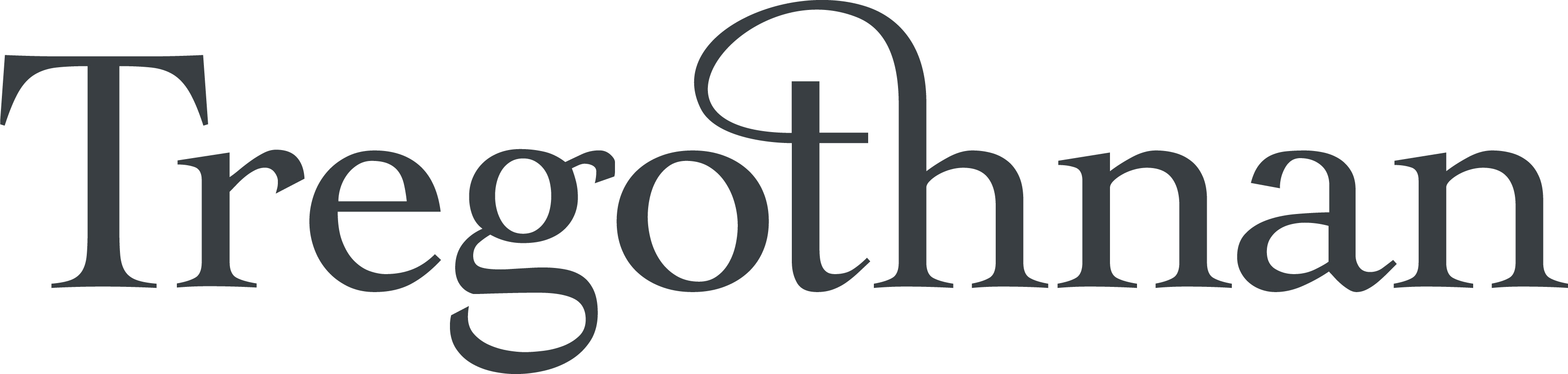 Tregothnan Estate logo in grey text
