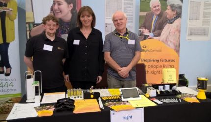Dominic, Debbie & Chris from iSightCornwall at the Over 50s event in Penzance.
