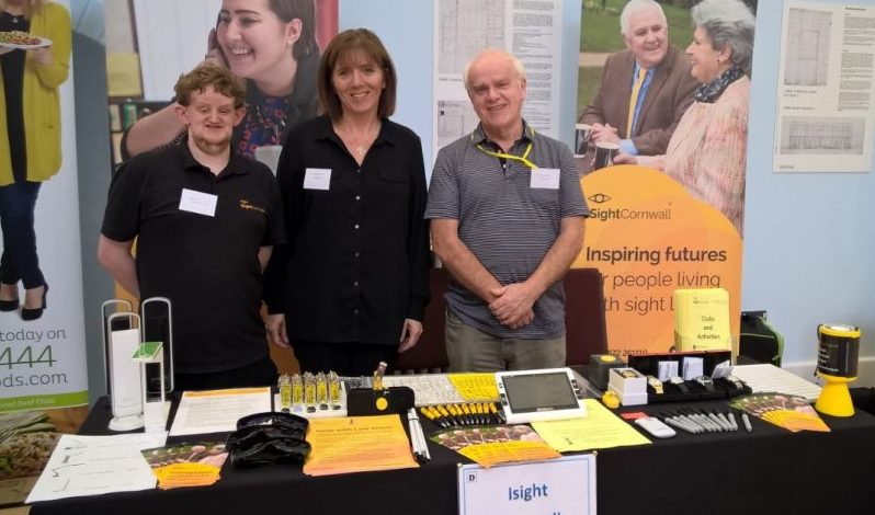 Dominic, Debbie & Chris from iSightCornwall at the Over 50s event in Penzance.